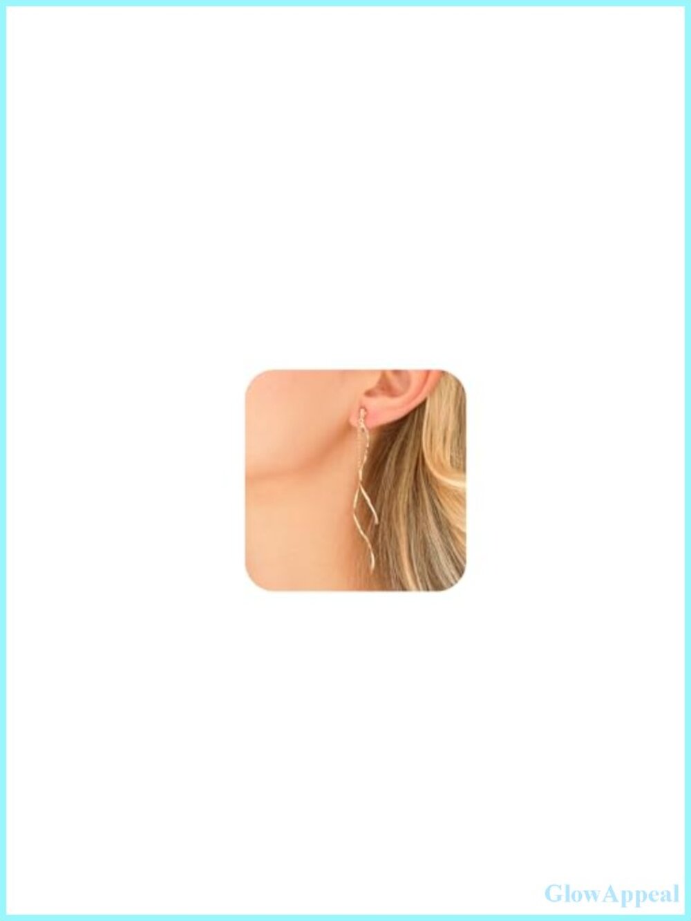 14K Gold Plated Clip On Earrings for Women Long Dangle White Pearl Ear Clips